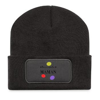 MOM. MOTHER'S DAY. HAPPY MOTHER'S DAY - Recycled Patch Beanie - dark grey - Front