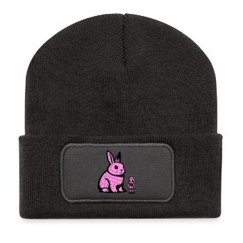 Hasenprinzessin - Recycelte Patch Beanie - Dunkelgrau - Vorne