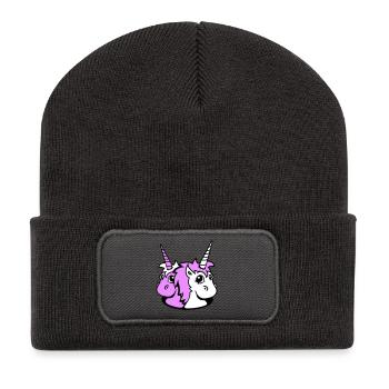 2 Unicorn Girl Team Cute Bottom Hole Friends - Recycled Patch Beanie - dark grey - Front