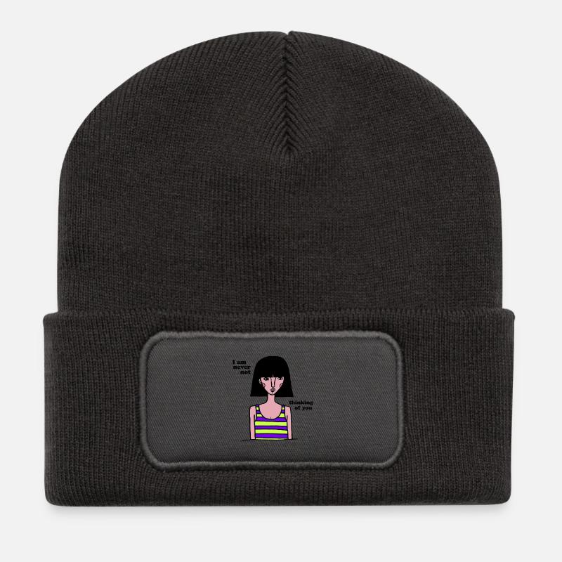 Mind Hijacked - Recycelte Patch Beanie - Dunkelgrau