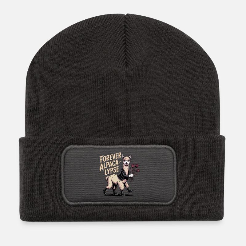 Forever Alpaca-lypse - Recycled Patch Beanie - dark grey