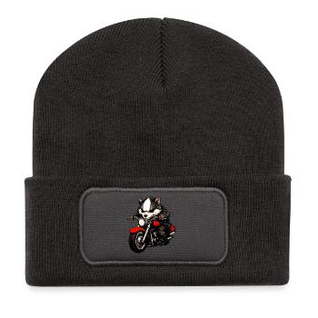 Motard Badger - Beanie recyclé à patch - charbon - Devant