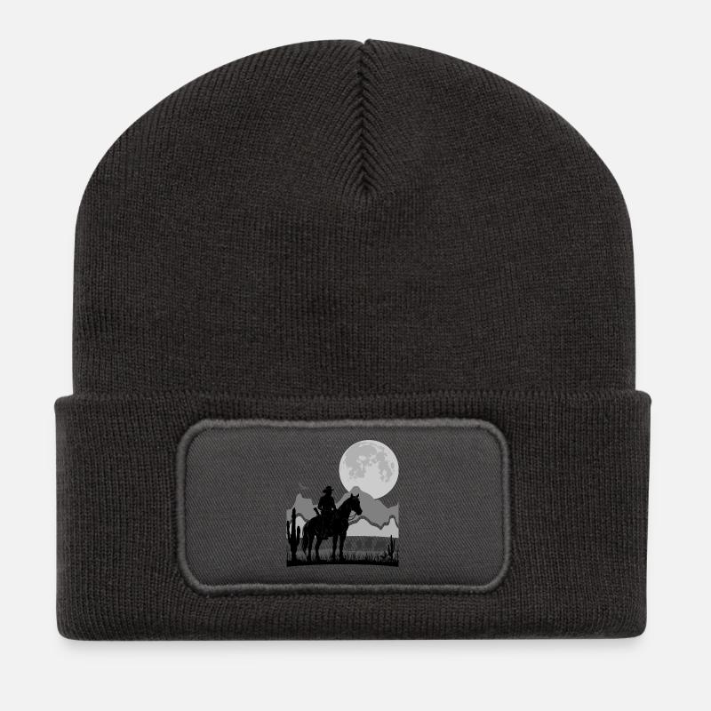 RANGER VEKTOR | RANCHER SILHOUETTE | 6K HDR - Recycelte Patch Beanie - Dunkelgrau