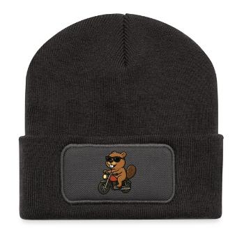 Sunglasses-Beaver Motorcyclists - Recycled Patch Beanie - dark grey - Front