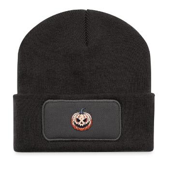Scary Jackolantern Pumpkin - Recycled Patch Beanie - dark grey - Front