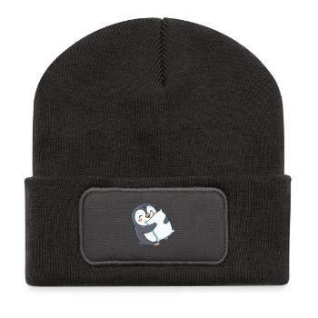 Penguin Heart & Soft Pillow - Recycled Patch Beanie - dark grey - Front