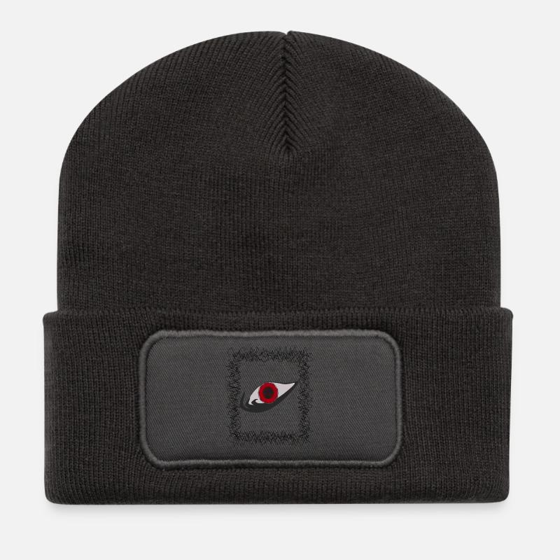 Das Auge - Recycelte Patch Beanie - Dunkelgrau