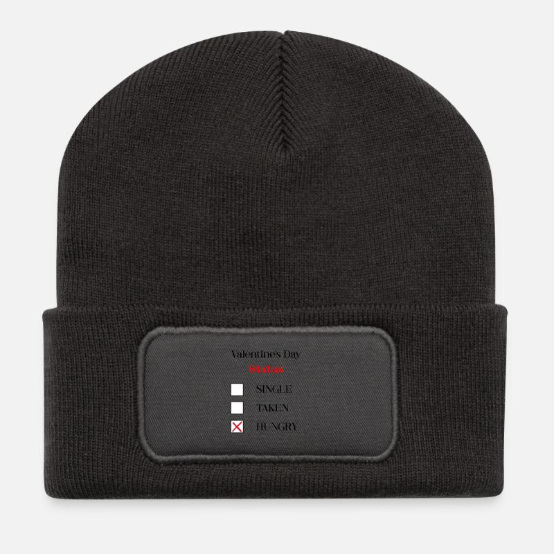 Valentines Day Lustig - Recycelte Patch Beanie - Dunkelgrau