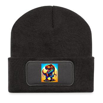 dinosaure - Beanie recyclé à patch - charbon - Devant