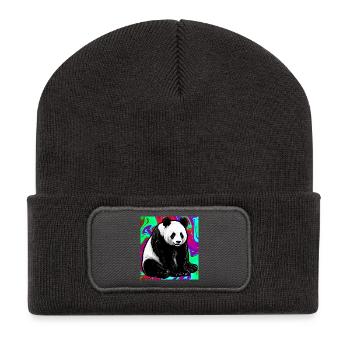 panda - Recycled Patch Beanie - dark grey - Front