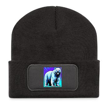 polar bear - Recycled Patch Beanie - dark grey - Front
