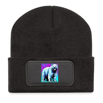 polar bear - Recycled Patch Beanie - dark grey - Front