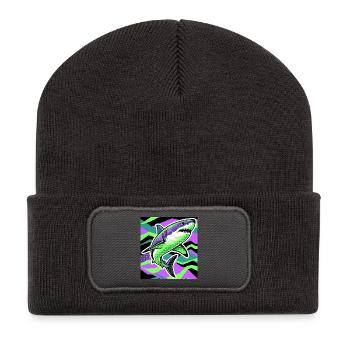 Shark - Recycled Patch Beanie - dark grey - Front