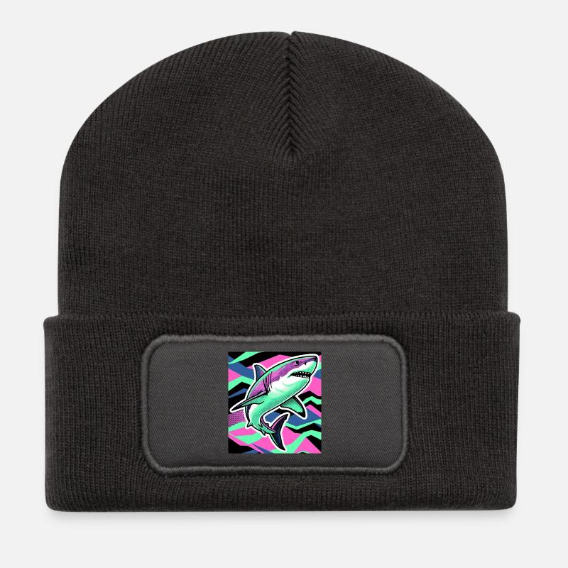 Hai - Recycelte Patch Beanie - Dunkelgrau