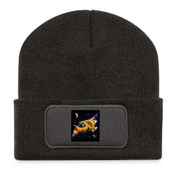 Citrus Spaceship Adventure - Recycled Patch Beanie - dark grey - Front