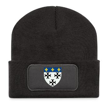 Wappen von Moulins - Recycelte Patch Beanie - Dunkelgrau - Vorne