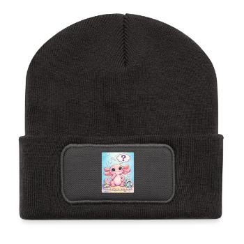 Axolotl - Recycelte Patch Beanie - Dunkelgrau - Vorne