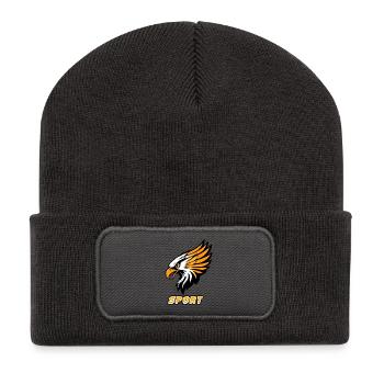 Sports Eagle Orange White - Recycled Patch Beanie - dark grey - Front