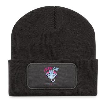 Le Flexi Cat s’étire merveilleusement - Beanie recyclé à patch - charbon - Devant