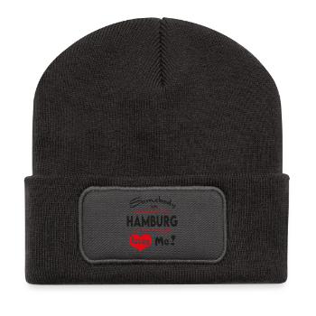 Hamburg Stadt Urban T-Shirt City Heimatliebe Town - Recycled Patch Beanie - dark grey - Front