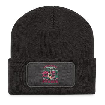 The Golden Bloom Prague Plants Lover - Recycelte Patch Beanie - Dunkelgrau - Vorne