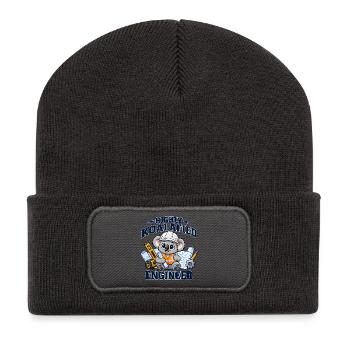 Ingenieur, Ingenieur, Daten, Bau- und Maschinenbau, Vater, - Recycelte Patch Beanie - Dunkelgrau - Vorne
