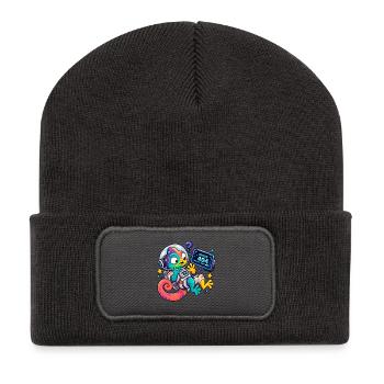 FEHLER 404: NORMALITÄT NICHT GEFUNDEN - Recycelte Patch Beanie - Dunkelgrau - Vorne