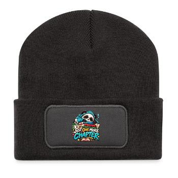 Sleepy Panda und ergänzendes Kapitel - Recycelte Patch Beanie - Dunkelgrau - Vorne