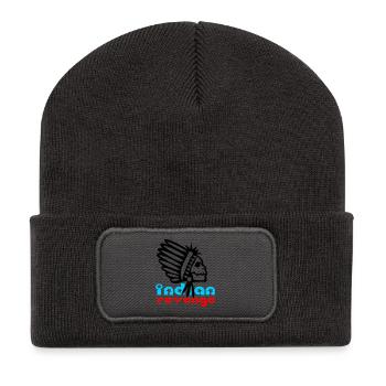 Indian Skull Revenge - Recycelte Patch Beanie - Dunkelgrau - Vorne
