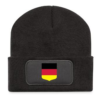 Allemagne - Beanie recyclé à patch - charbon - Devant