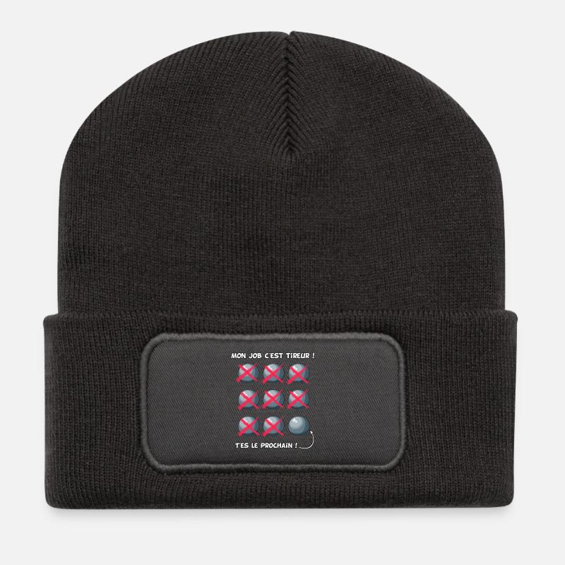 Profession tireur de boules - Beanie recyclé à patch - charbon