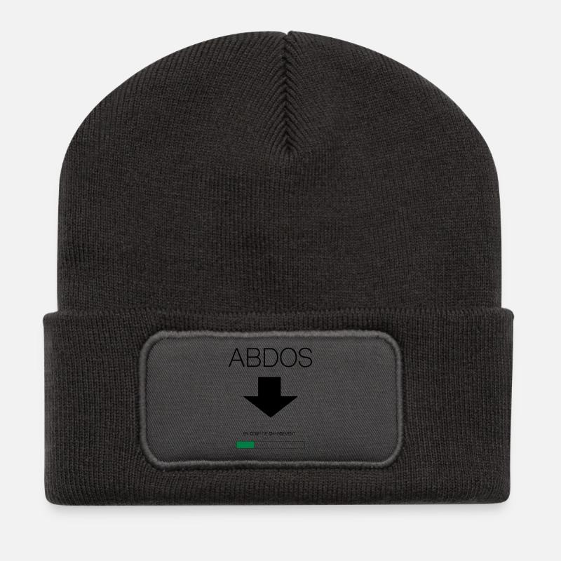 abdo - Beanie recyclé à patch - charbon