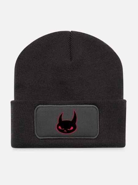 diable - Beanie recyclé à patch - charbon