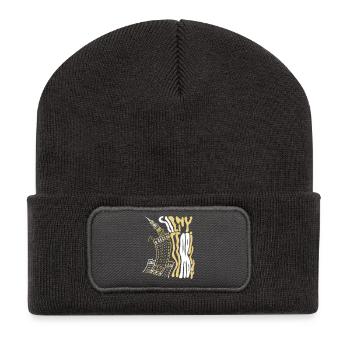 strongandstable warszawa - Beanie recyclé à patch - charbon - Devant