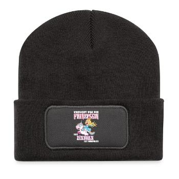 Einhorn - Recycelte Patch Beanie - Dunkelgrau - Vorne
