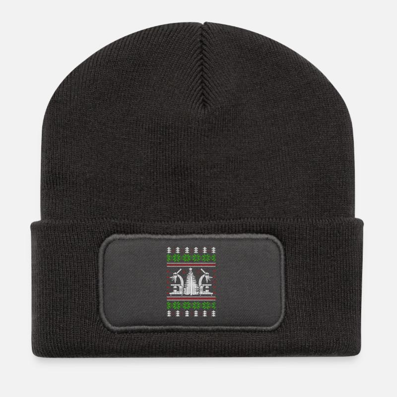 chemistry science ugly christmas - Recycelte Patch Beanie - Dunkelgrau