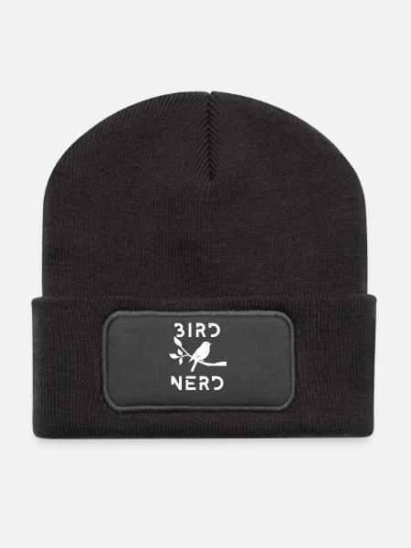 Birdwatching - Vogelbeobachtung - Birding - Nerd - Recycelte Patch Beanie - Dunkelgrau