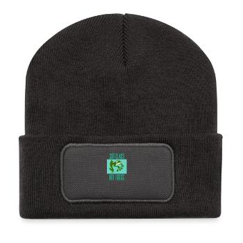 Cut Class Not Frogs Animal Protection Gift - Recycled Patch Beanie - dark grey - Front