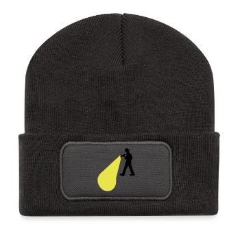 Detektiv - Recycelte Patch Beanie - Dunkelgrau - Vorne