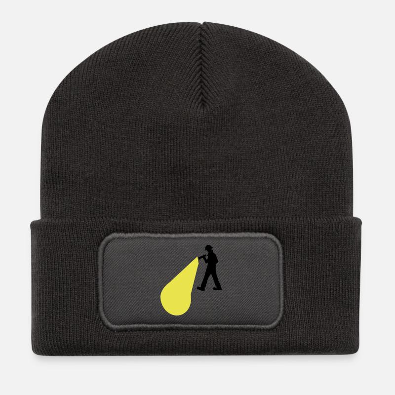 Detektiv - Recycelte Patch Beanie - Dunkelgrau