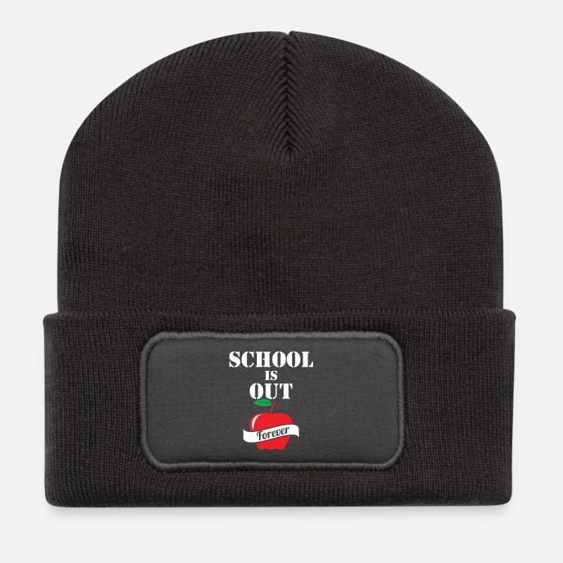 L'école est hors de la retraite des enseignants pour toujours - Beanie recyclé à patch - charbon