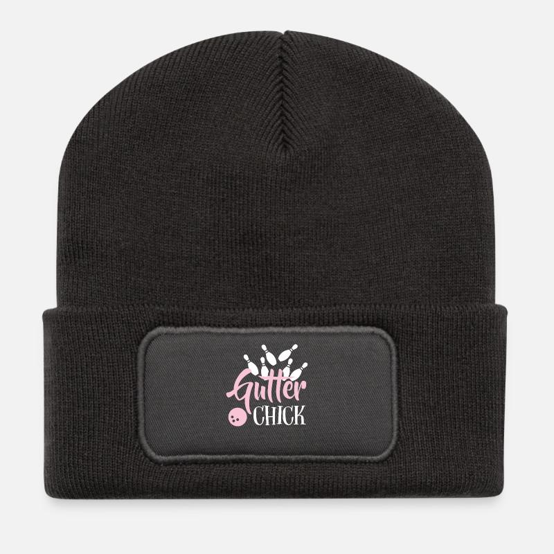 Bowling - Recycelte Patch Beanie - Dunkelgrau