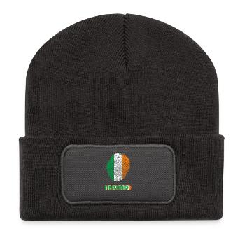 IRLANDE, IRLANDE ADN EMPREINTE DIGITALE - Beanie recyclé à patch - charbon - Devant