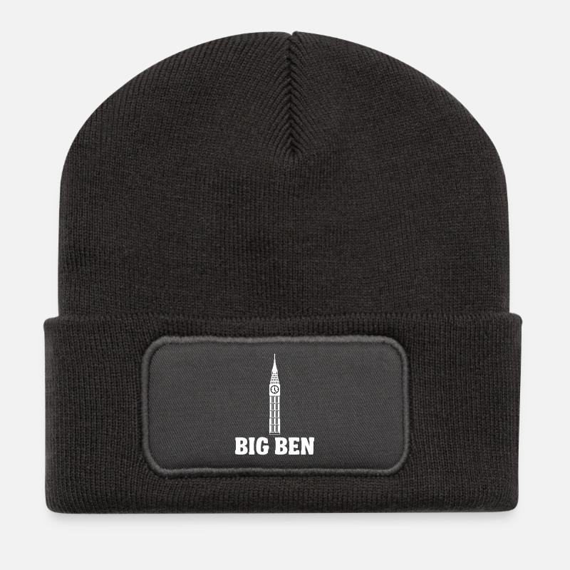 Big Ben Platz cooles Geschenk - Recycelte Patch Beanie - Dunkelgrau