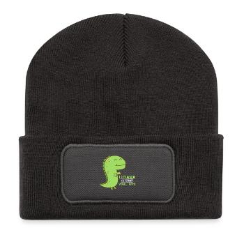 Autorisé à porter de petits bras - cadeau drôle - Beanie recyclé à patch - charbon - Devant