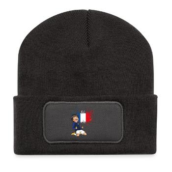 Football France gift jersey France - Recycled Patch Beanie - dark grey - Front
