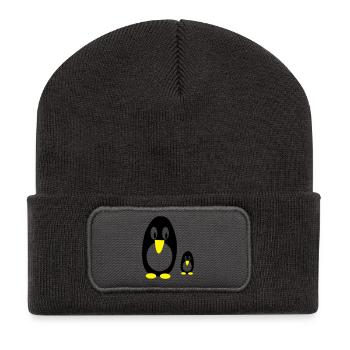 pinguine - Recycelte Patch Beanie - Dunkelgrau - Vorne