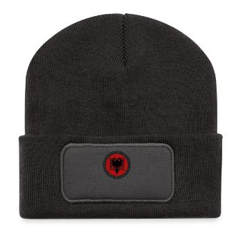 Albanian eagle Albania flag Kosovo flag - Recycled Patch Beanie - dark grey - Front