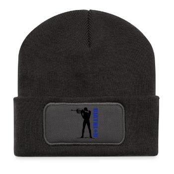 Biathlon - Beanie recyclé à patch - charbon - Devant