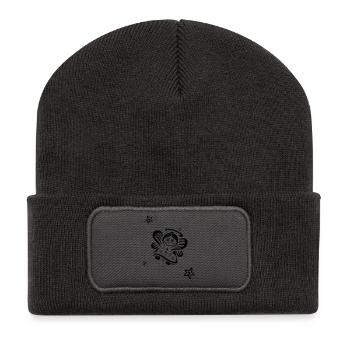 Joyeux Noël, les anges avec des étoiles, mignons. - Beanie recyclé à patch - charbon - Devant